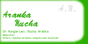 aranka mucha business card